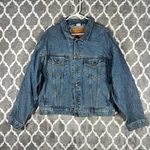 Vintage Levis Denim Jean Jacket Mens Large Blue Trucker Type 3 Canada 70598 90s